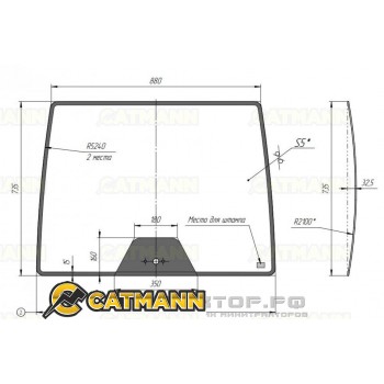 Стекло лобовое кабинное JM-244 Kpl  (Люкс "Г")  /JM-244-354