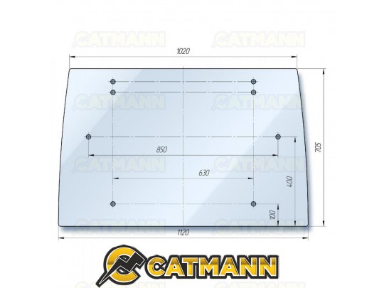 Стекло заднее кабинное DF-244/304/354/404 (Простое)