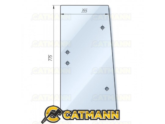 Стекло боковое правое кабинное DF-244/304/354/404 (Простое)